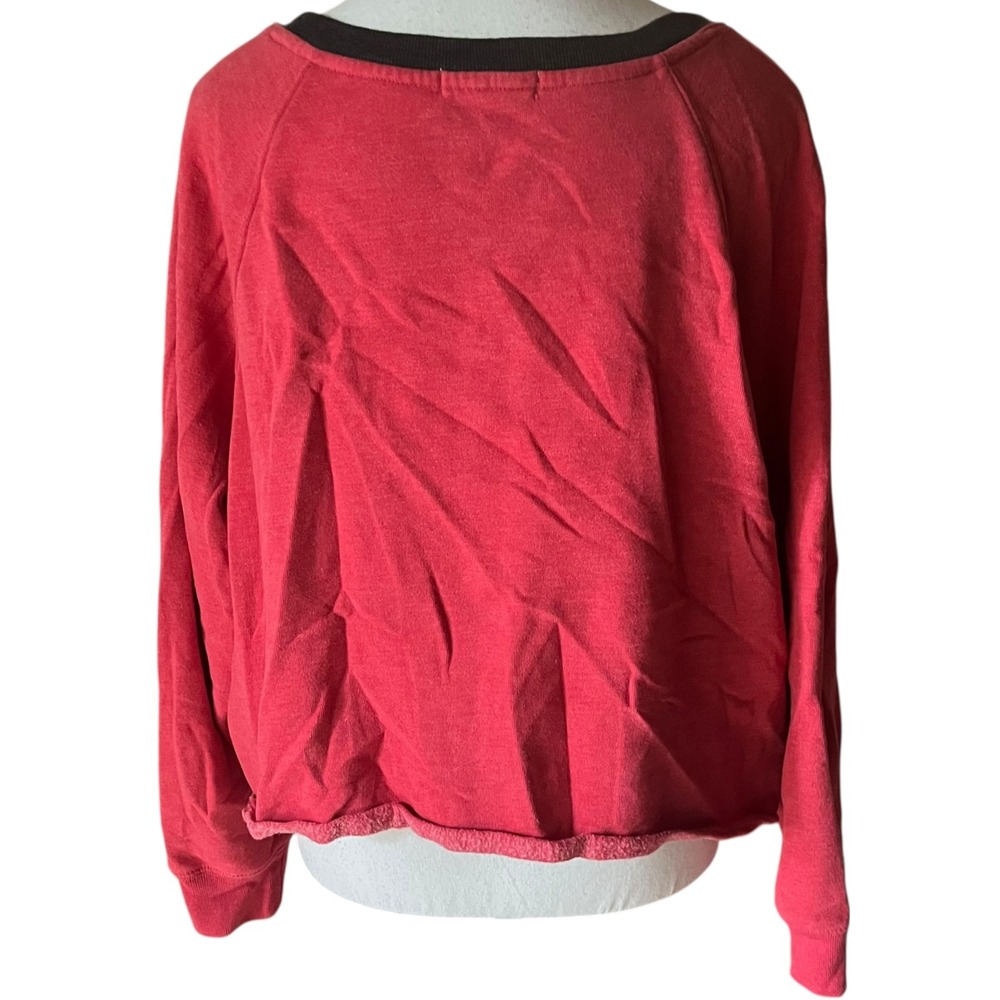Kansas City Chiefs 47 Brand Cropped Sweatshirt Red Black Sporty Womens L - Picture 4 of 8